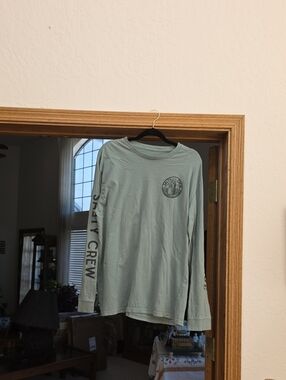 Salty Crew Sage Green Long-Sleeve Graphic Crew Tee
